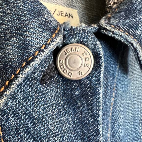 rag & bone Bradford Denim Jacket Knit Sleeve Hooded in Blue Denim Women's XS - Picture 5 of 10